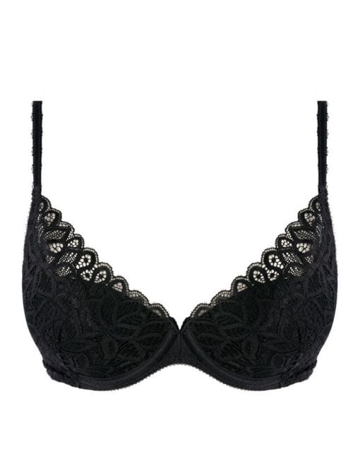 Raffine reggiseno scollatura profonda, nero