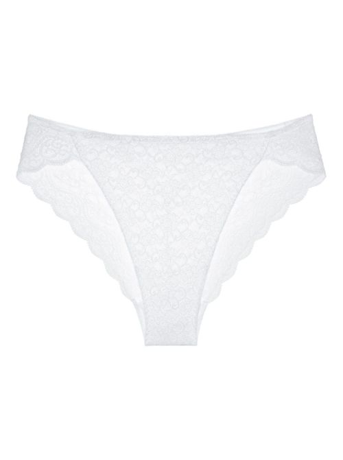 Amourette Highleg Tai slip, bianco