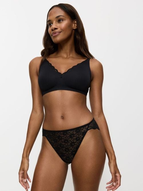 Amourette Highleg Tai slip, nero