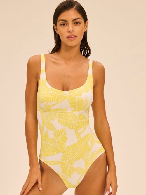 Melia costume intero con ferretto, fantasia giallo SIMONE PERELE BEACHWEAR