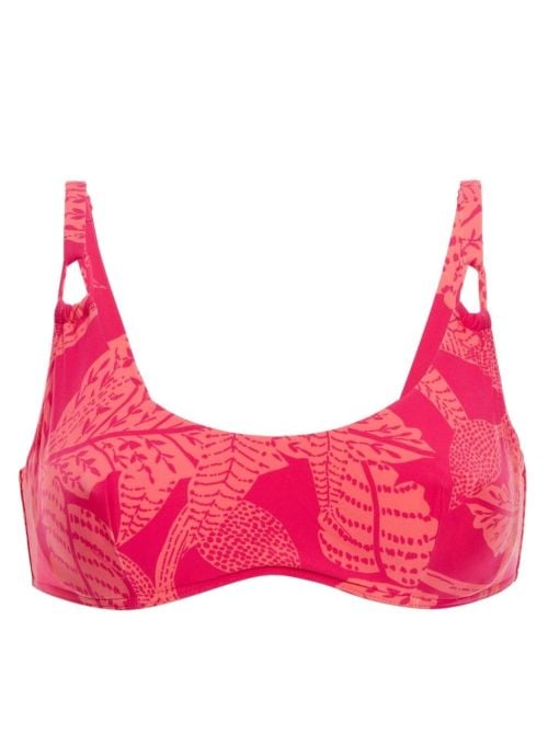 Melia top per bikini con ferretto, fantasia fuxia