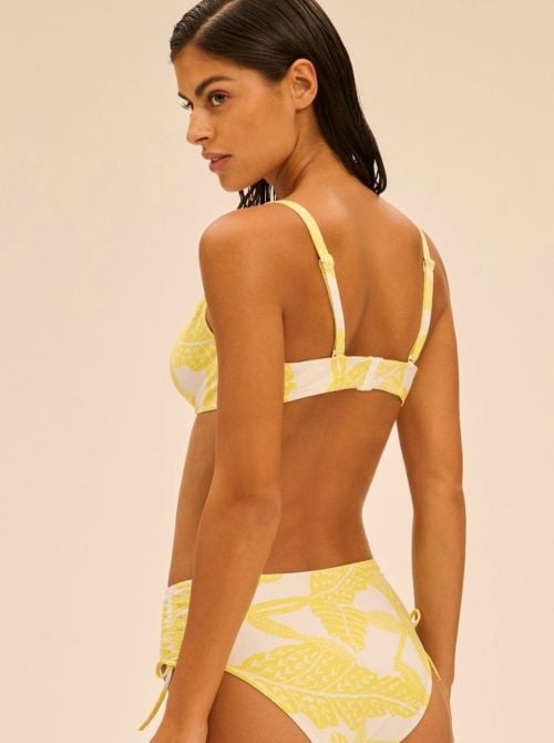 Melia top per bikini con ferretto, fantasia gialla