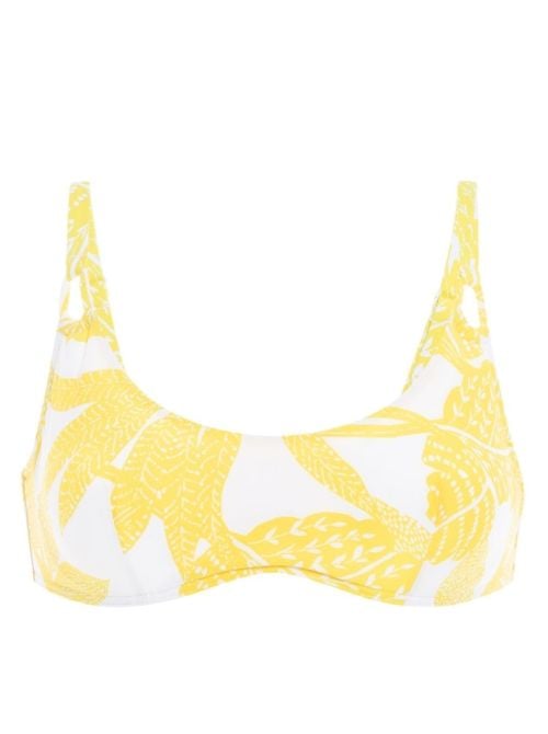 Melia top per bikini con ferretto, fantasia gialla