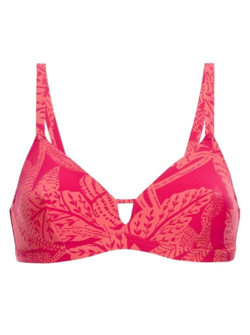 Melia triangolo per bikini con ferretto, fantasia fuxia