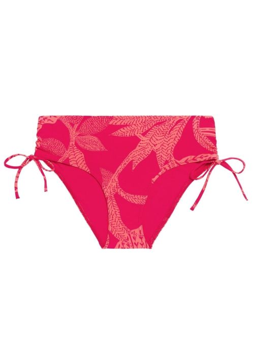 Melia slip per bikini a vita alta, fantasia fuxia