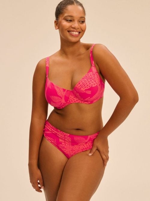 Melia reggiseno per bikini con ferretto, fantasia fuxia SIMONE PERELE BEACHWEAR