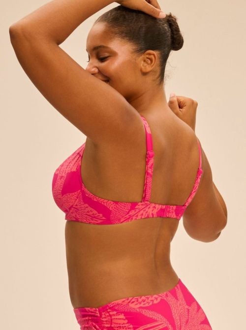 Melia reggiseno per bikini con ferretto, fantasia fuxia