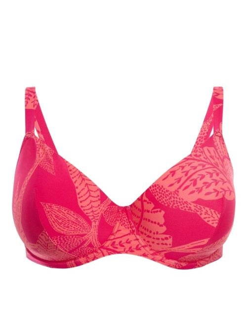 Melia reggiseno per bikini con ferretto, fantasia fuxia