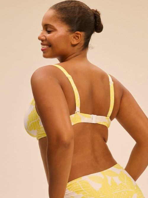 Melia reggiseno per bikini con ferretto, fantasia gialla