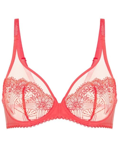 Allure Deep neckline bra, orange