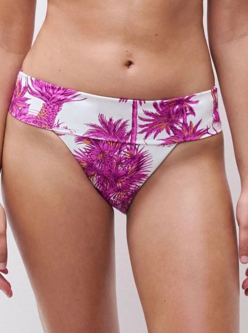 Sauvage slip per bikini altezza regolabile, giungla bianca