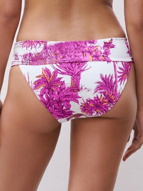 Sauvage slip per bikini altezza regolabile, giungla bianca