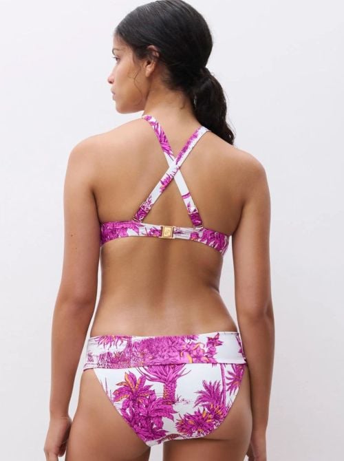 Sauvage slip per bikini altezza regolabile, giungla bianca