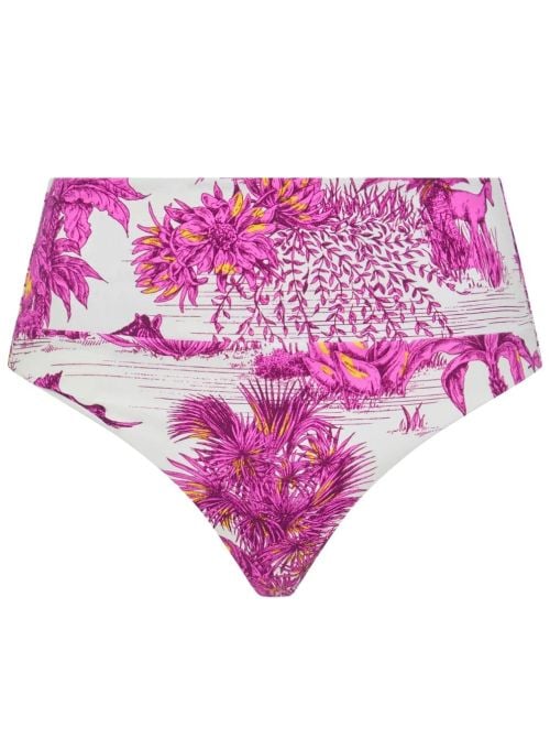 Sauvage slip per bikini altezza regolabile, giungla bianca