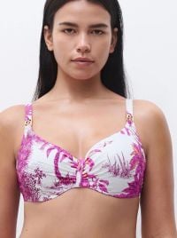 Sauvage reggiseno per bikini con ferretto, giungla bianca
