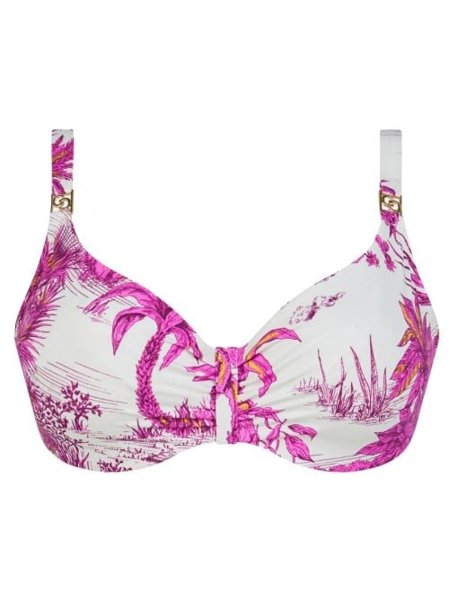 Sauvage reggiseno per bikini con ferretto, giungla bianca