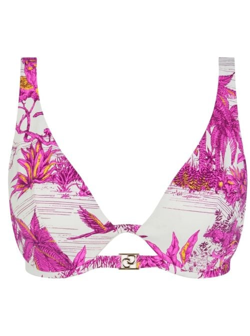 Sauvage reggiseno per bikini con ferretto, giungla bianca