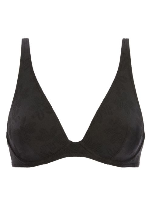 Folie triangolo con ferretto per bikini, nero