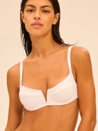 Folie balconcino con ferretto per bikini, bianco