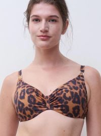 Sauvage reggiseno per bikini con ferretto, leopard