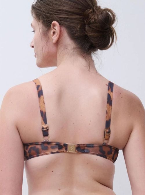 Sauvage reggiseno per bikini con ferretto, leopard