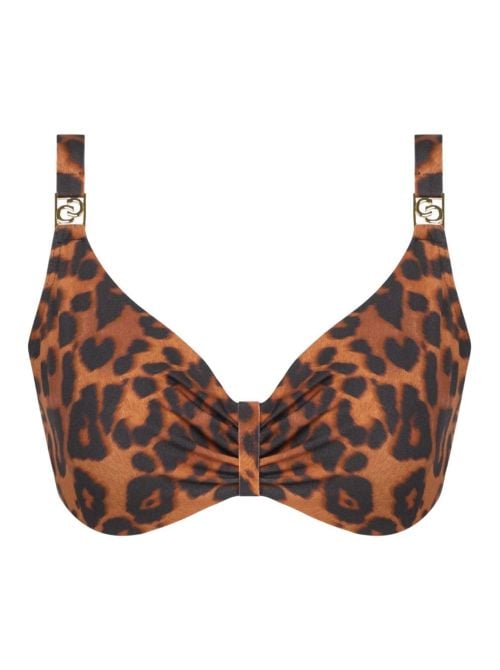 Sauvage reggiseno per bikini con ferretto, leopard