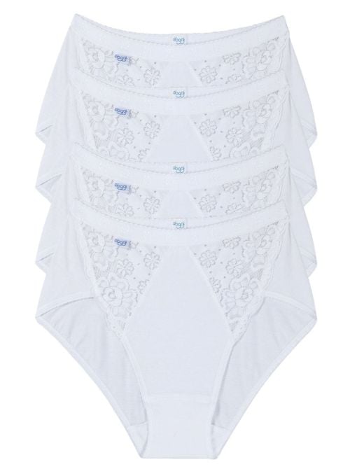 Chic Midi confezione da 4 Slip slip, bianco