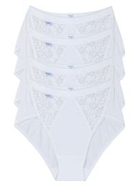 Chic Midi confezione da 4 Slip slip, bianco