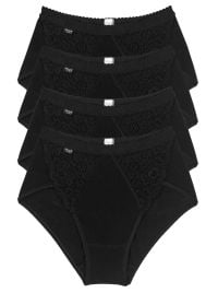 Chic Midi confezione da 4 slip, nero
