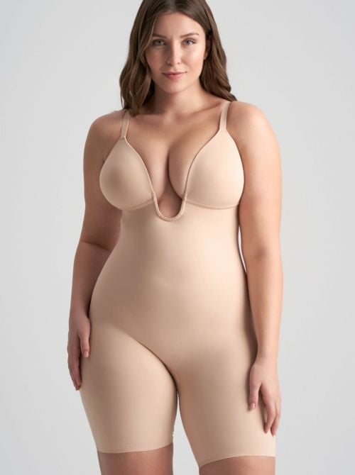 Deep-Neck Shaping Bodysuit