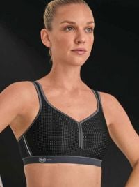 5566 Performance reggiseno sportivo, nero antracite