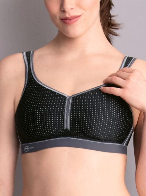 5566 Performance reggiseno sportivo, nero antracite