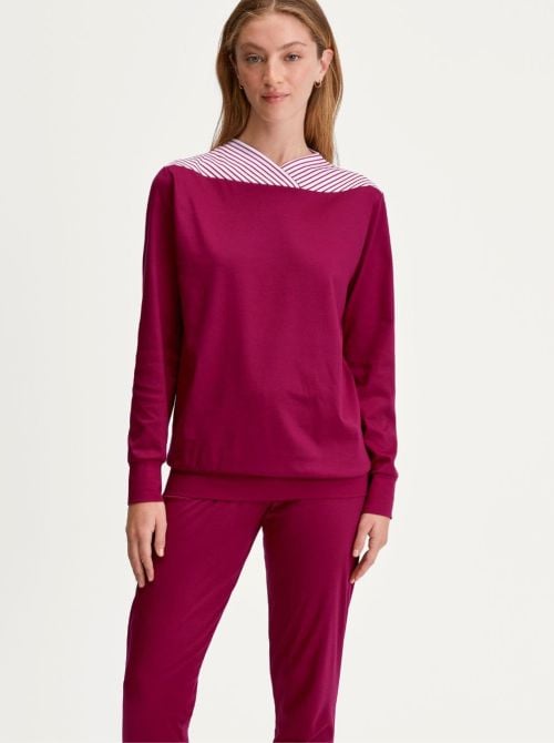Soulmate pyjama with cuff, dahlia pink
