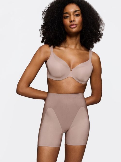 Illusion Curve Pantaloncino Modellante Vita Alta, chocolate mousse