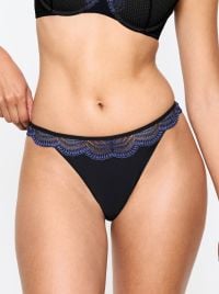 Comfort Glam Slip String, nero