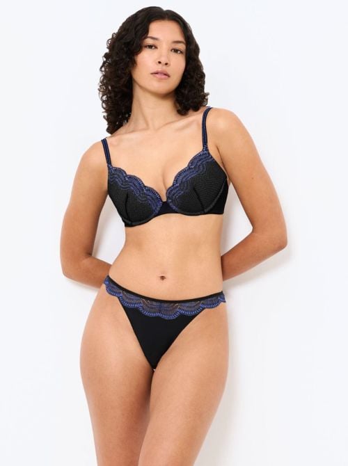 Comfort Glam Slip String, nero