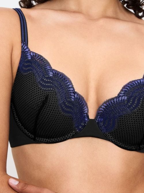 Comfort Glam Reggiseno Push-Up con Ferretto, nero TRIUMPH