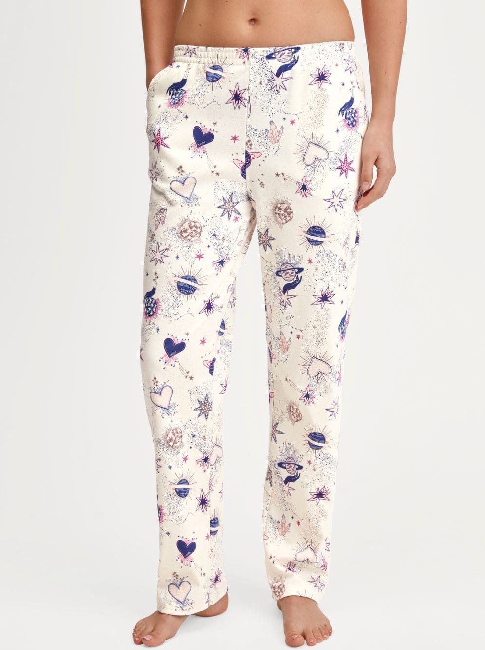CALIDA Pantaloni 7/8 Donna - Modello Opaco In Cotone Con Vita Paperbag E Coulisse - Qualità Interlock - 28539