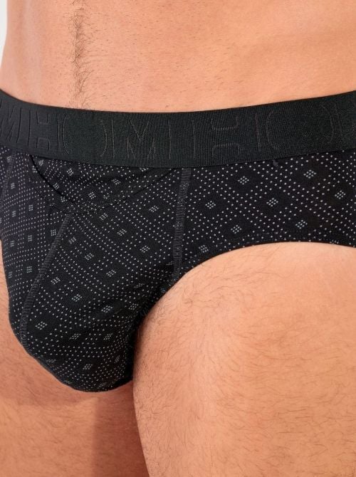 Neels 2 Paia di Slip neri, tinta unita e micro-fantasia