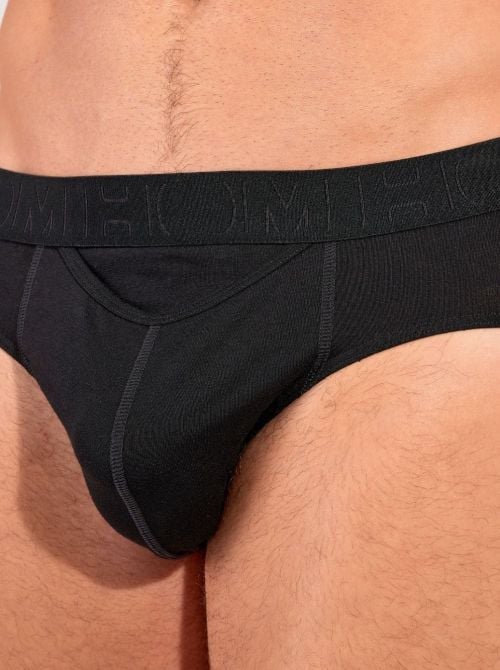 Neels 2 Paia di Slip neri, tinta unita e micro-fantasia