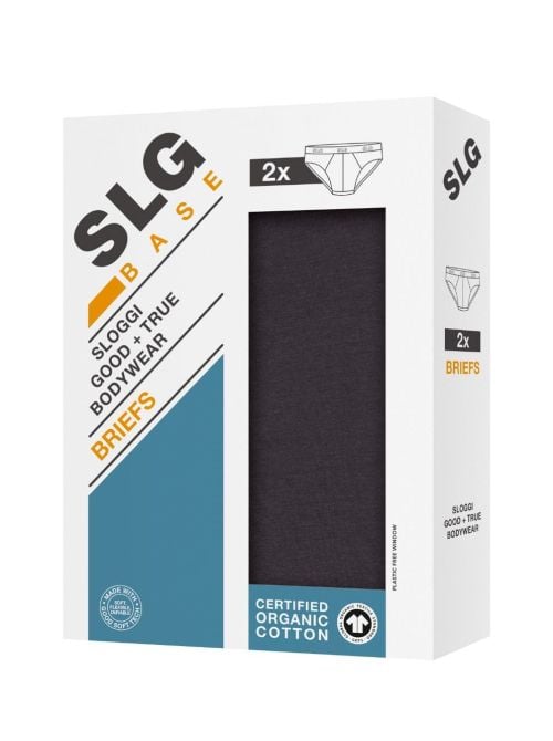 SLG Base 2 Slip Uomo in Cotone Bio, carbone