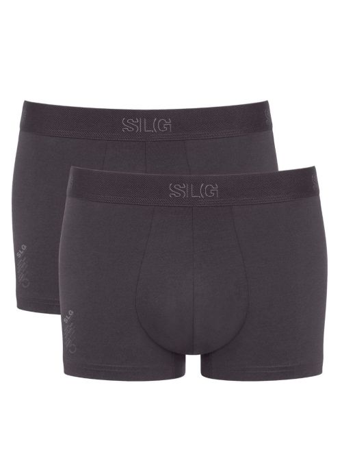 SLG Base Trunks 2 Boxer Uomo in Cotone Bio, carbone