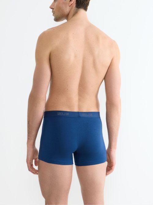 SLG Base Trunks 2 Boxer Uomo in Cotone Bio, carbone e azzurro