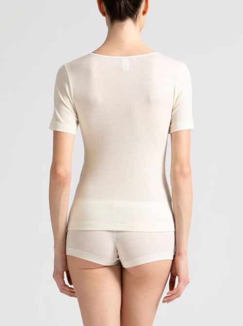 New Pira Wool and silk shirt, ivory