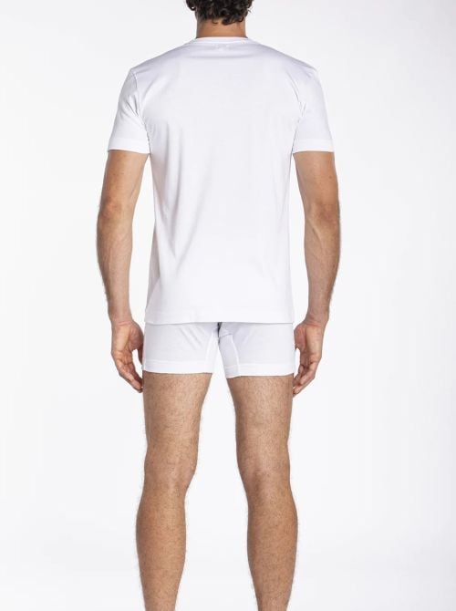 Ibice - Maglietta Girocollo in Doppia Maglia, bianco