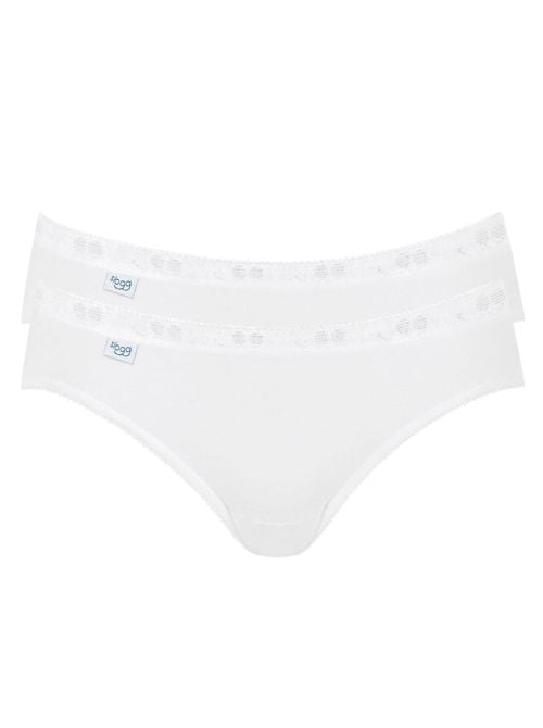 Sloggi Basic Mini 2 slip in cotone, bianchi
