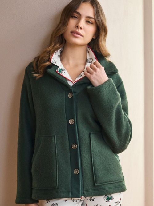 Delfina Giacca in Pile e cotone con tasche BOGLIETTI