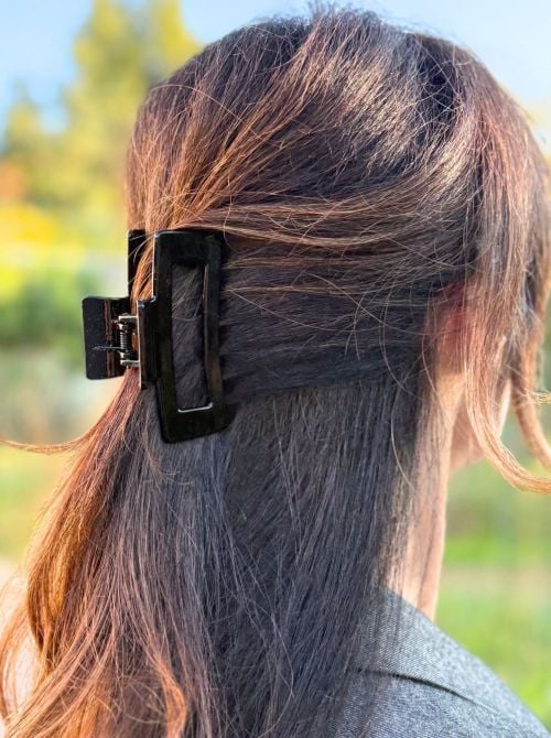 Mollettone  per Capelli nero lucido 8,5 cm
