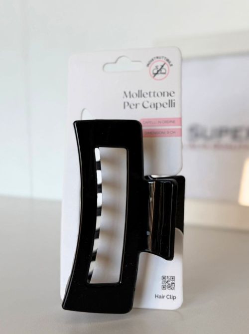 Mollettone  per Capelli nero lucido 8,5 cm