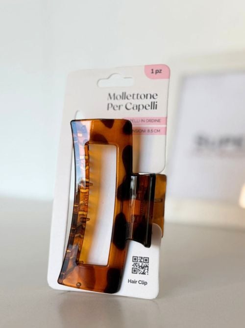 Mollettone per Capelli tartarugato 8,5 cm